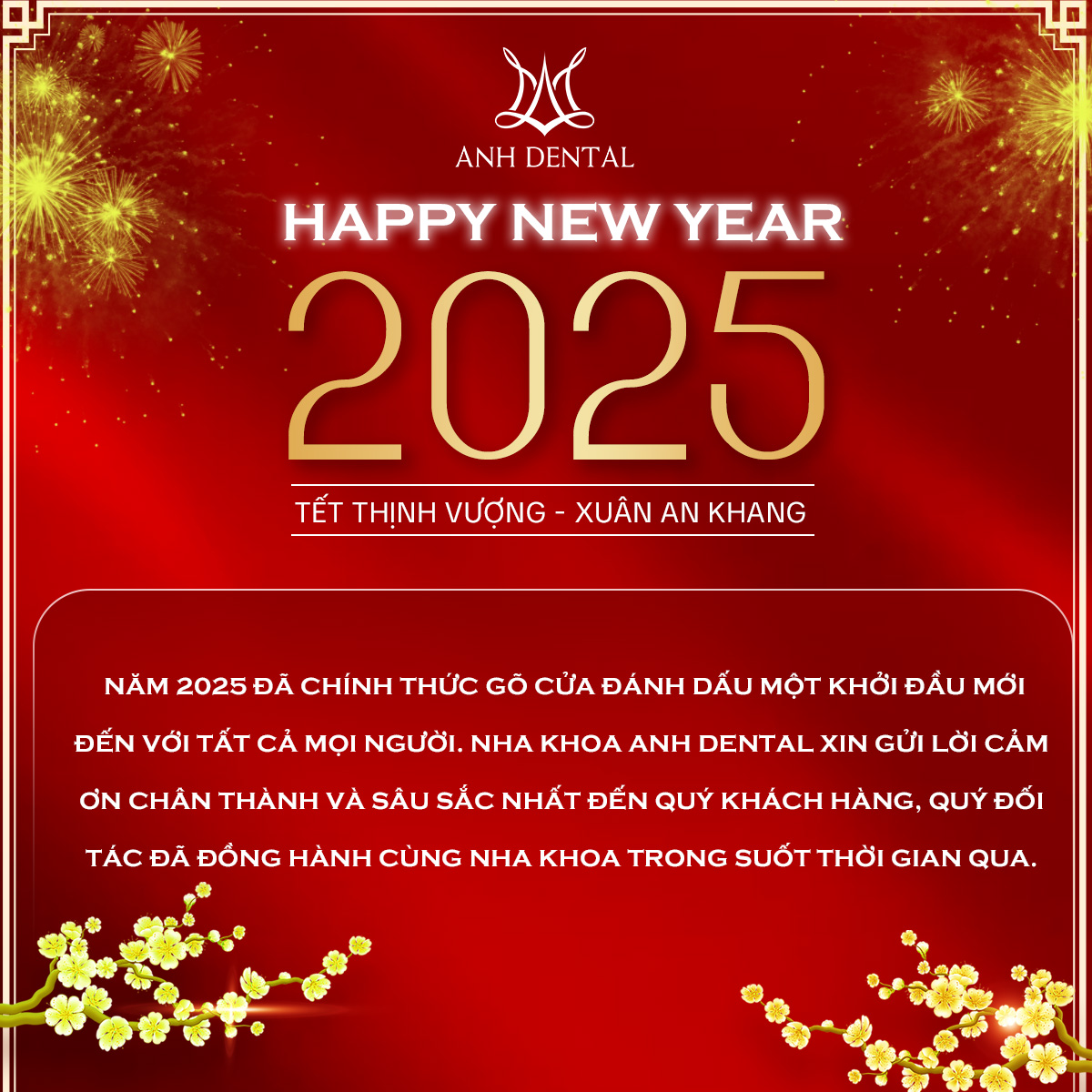 Happy New Year 2025 - Nha khoa Anh Dental