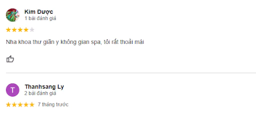 Nha khoa được đánh giá cao về không gian điều trị