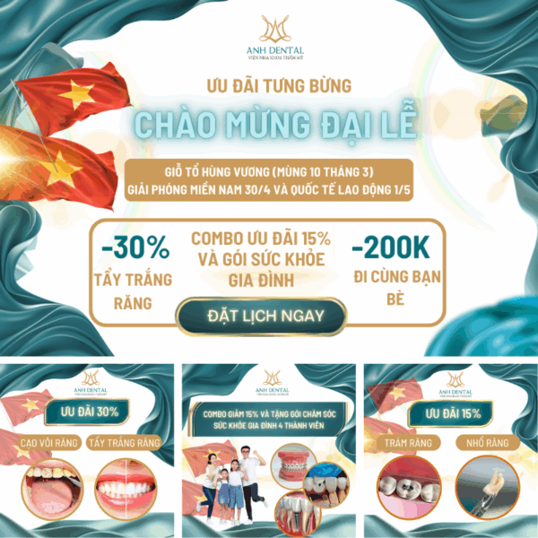 NHA KHOA THẨM MỸ ANH DENTAL - CHUYÊN TRỒNG RĂNG IMPLANT, NIỀNG RĂNG TRONG SUỐT, BỌC RĂNG SỨ UY TÍN