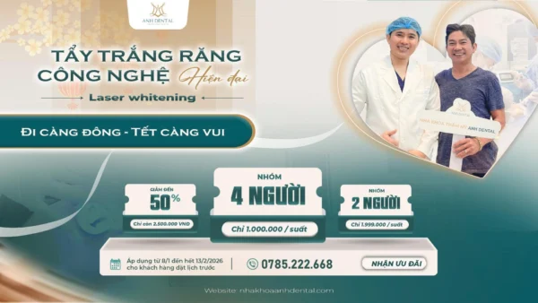 tẩy trắng răng chỉ từ 1 triệu đồng